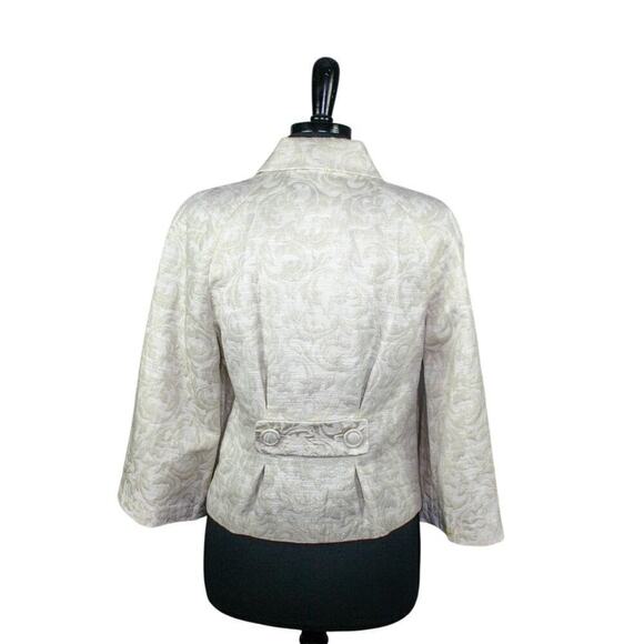 Emma James Brocade Jacket White Silver Bell Sleeves Fairy Soft Girl 10 - Picture 3 of 5